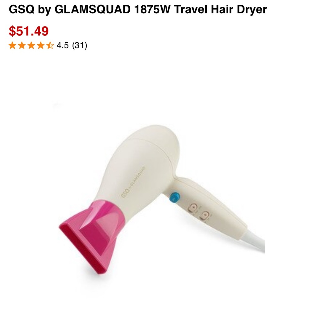 GSQ glam squad travel dryer NIB